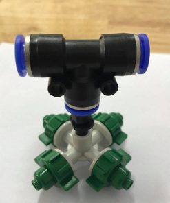 5 béc phun sương 4 hướng và nối nhanh T 8 li