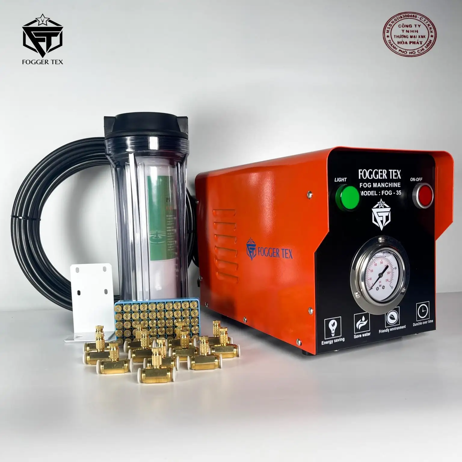 Trọn Bộ Máy Phun Sương Fogger Tex 35 Đầu Phun