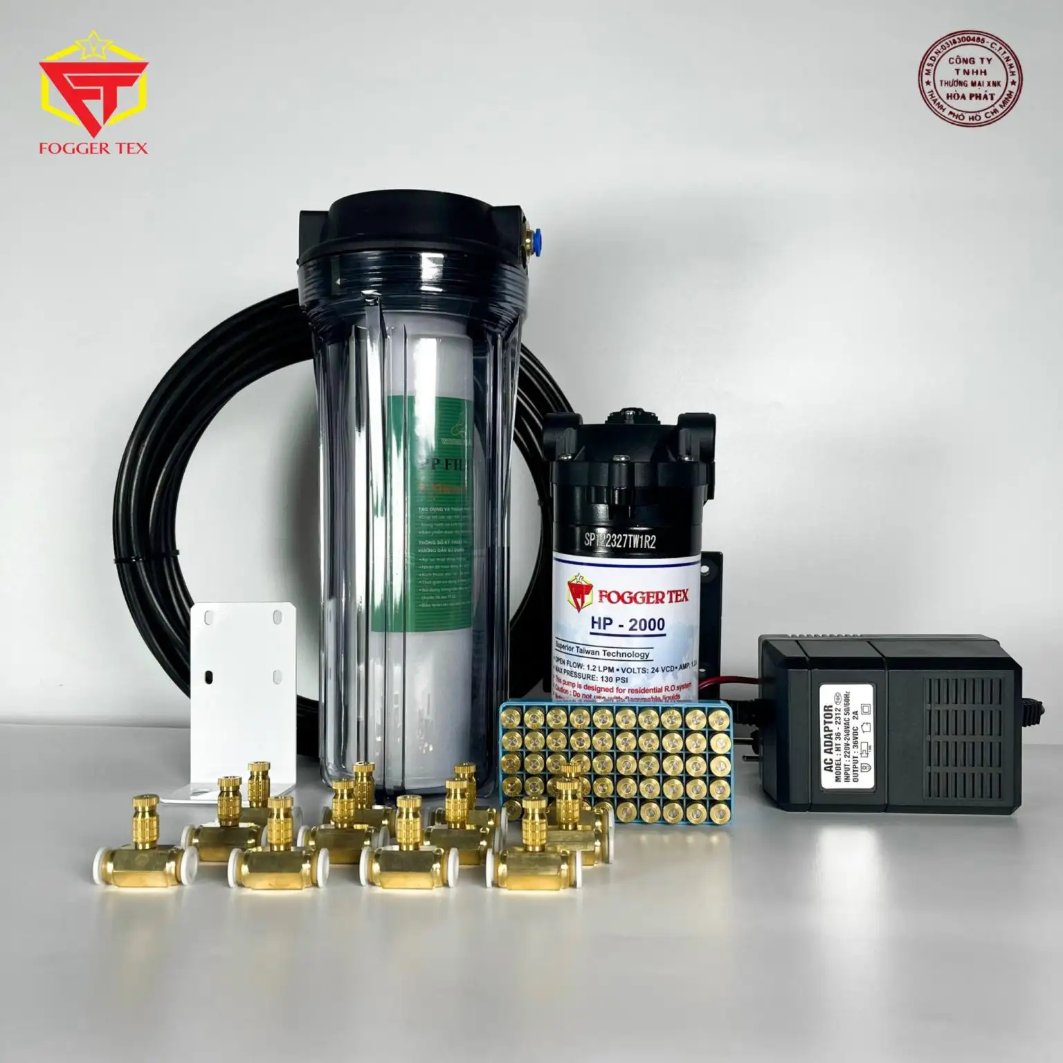 Trọn Bộ Máy Phun Sương 30 Đầu Phun